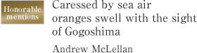 Honorable mentions Caressed by sea air oranges swell with the sight of Gogoshima Andrew McLellan